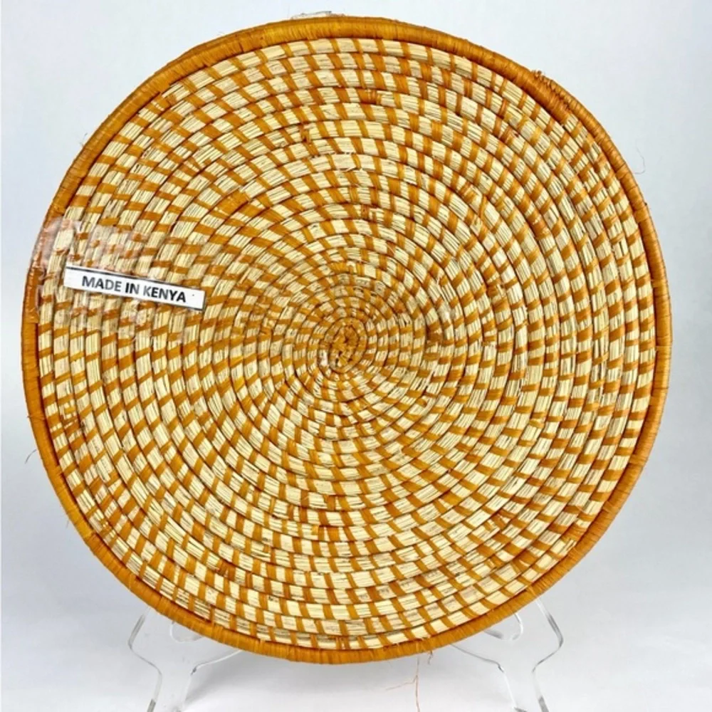 NWOT Handmade 12in Round Rattan Seagrass Placemat/Chargers Set (6)